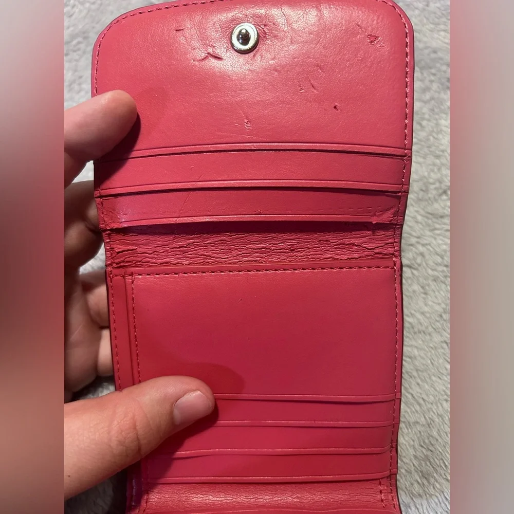 Coach Sierra Posey Cluster Floral Trifold Snap Wallet - Picture 13 of 14